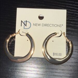 New Directions Gold Hoop Earrings